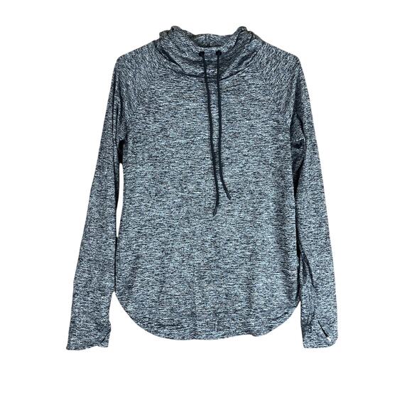 Athleta Women Sweatshirt Black Heathered Tunic Uptempo Pullover Stretch XS - Picture 1 of 12